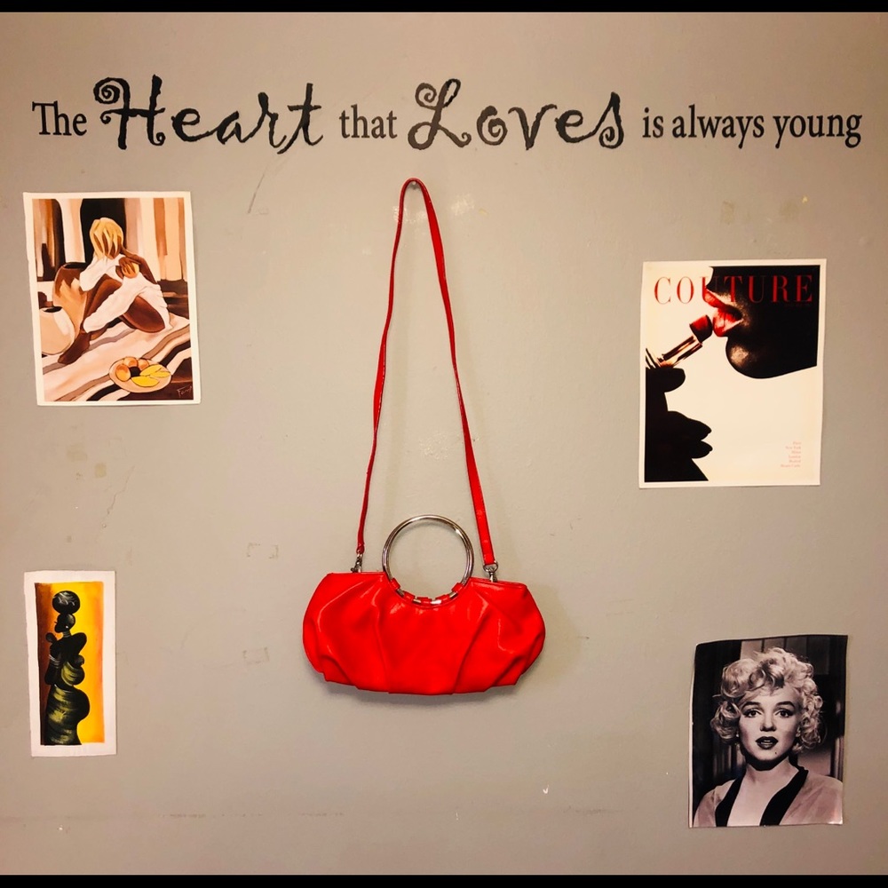 Red clutch purse